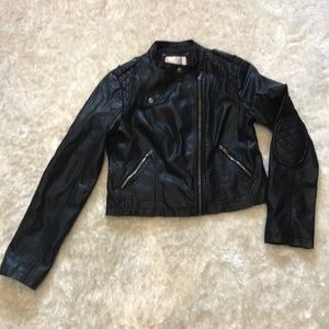 Black leather jacket